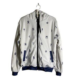 VALHYR Men's Patterned Faux Sherling Full Zip Hooded Jacket